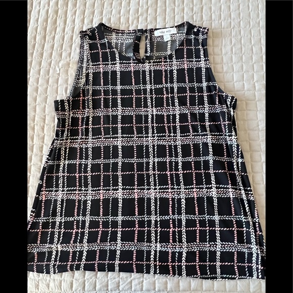 Black /pink/white/grey blouse - Picture 1 of 4